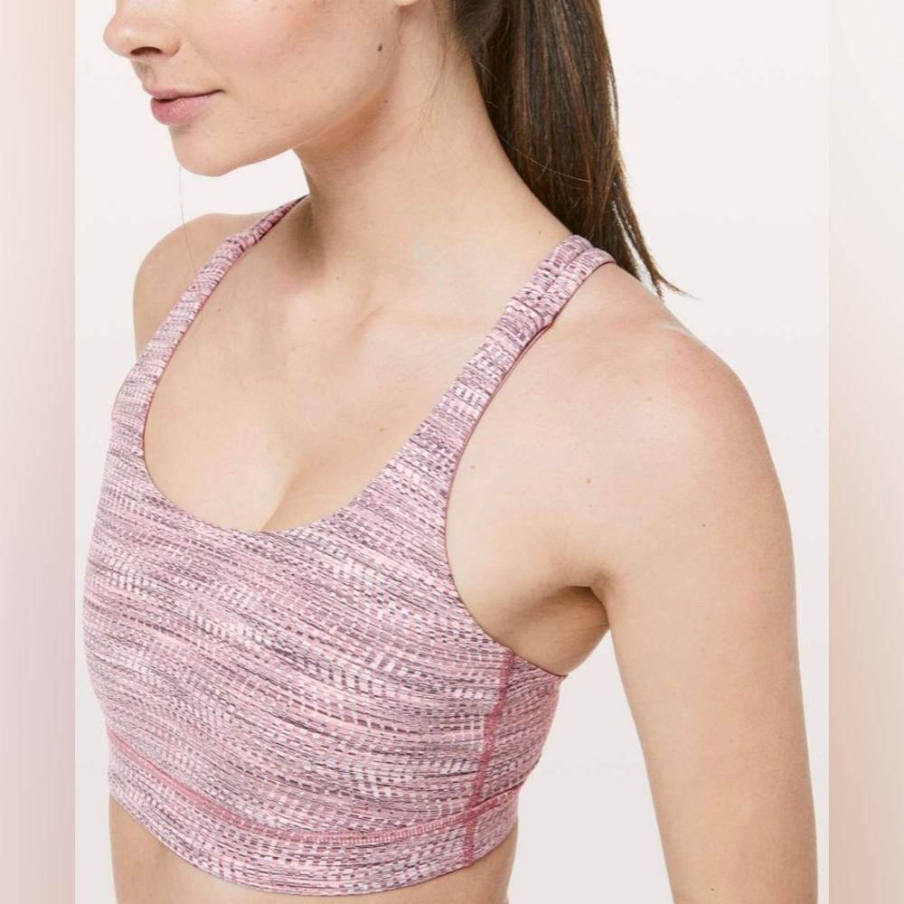 Lululemon Energy Bra in Arrow Jacquard Antique Bark Copper Coil